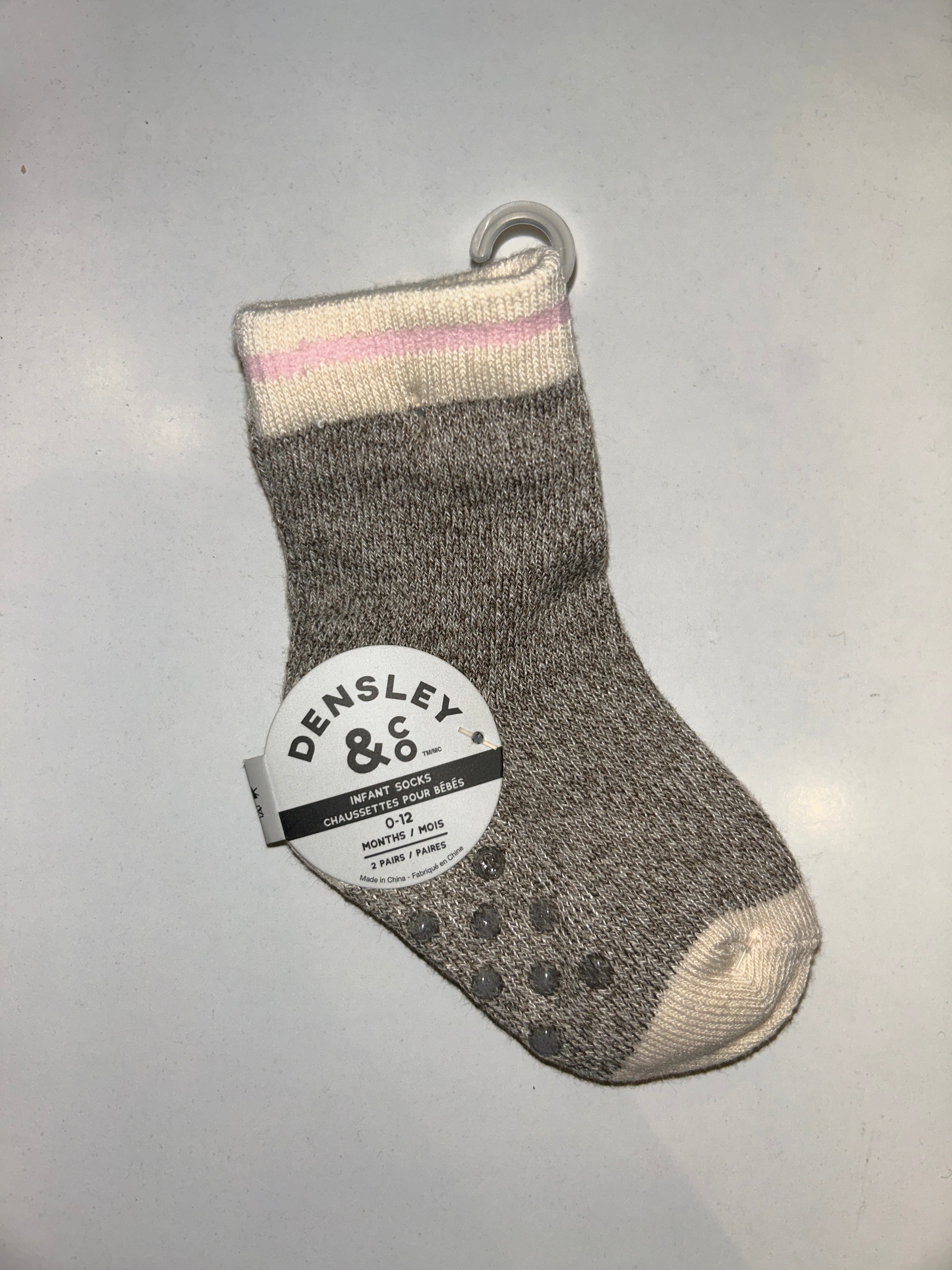 Densely & co infant socks with grip 2 pack