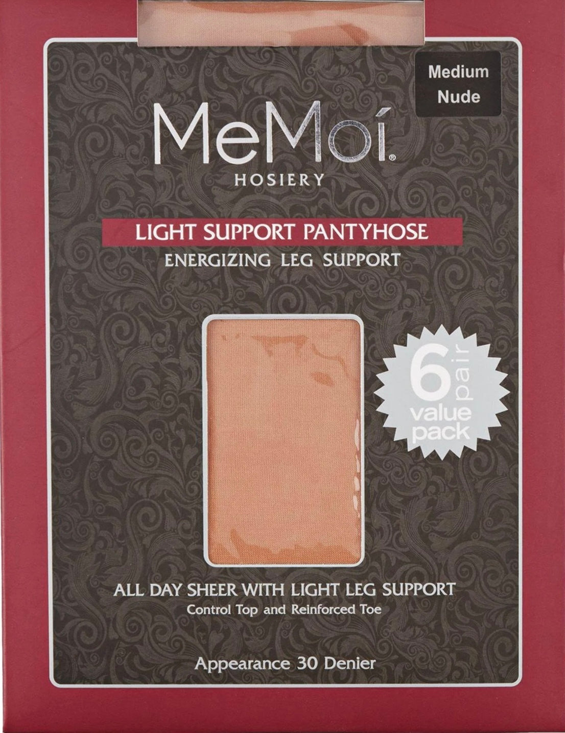 Women’s Light Support Pantyhose 6-Pack