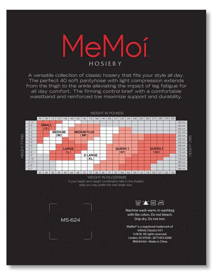 Perfect 40 Sheer Matte Light Compression Pantyhose