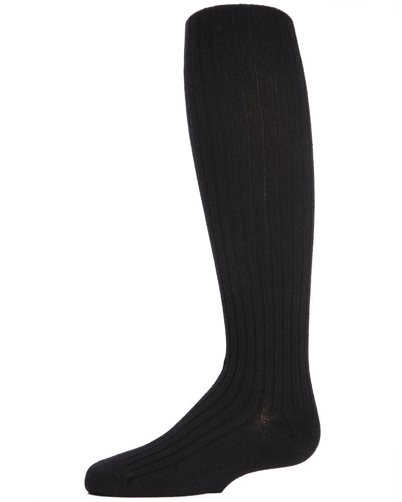 Ribbed Cotton Knee High Socks