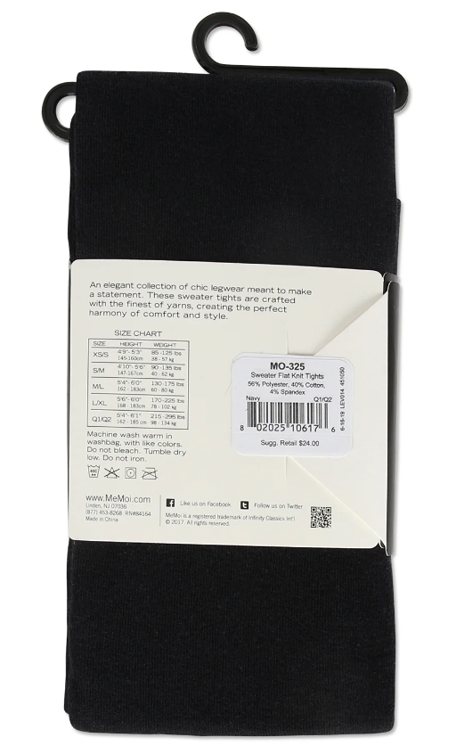 Womens Flat Knit Sweater Tights