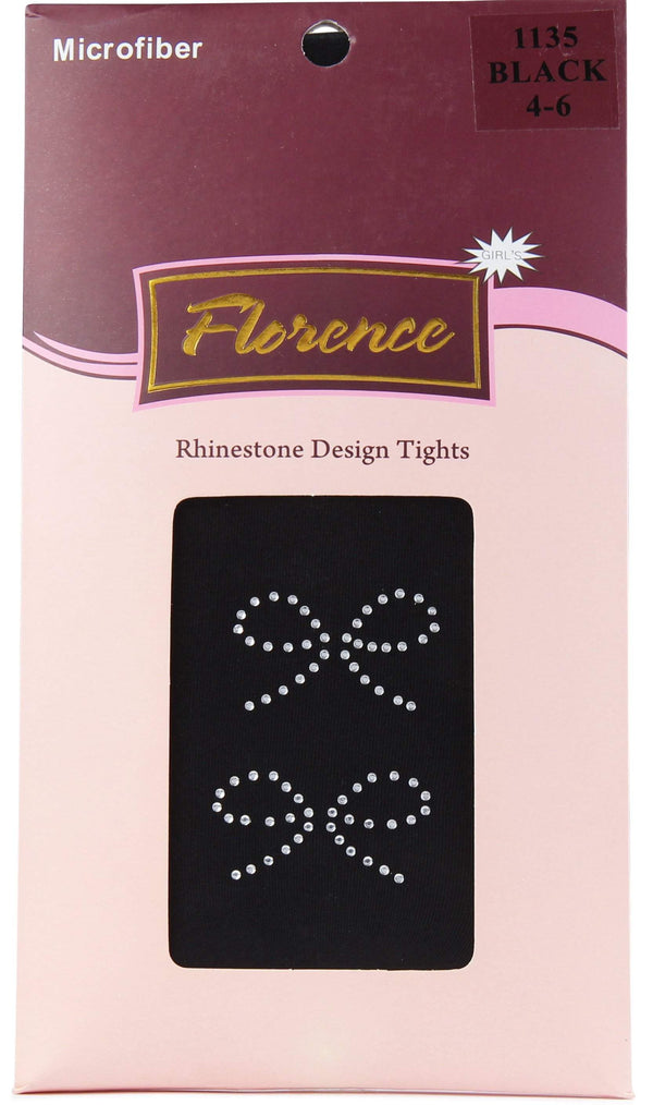 Girls Rhinestone Design Tights