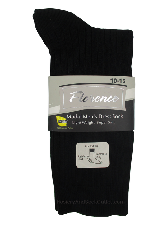 Mens Modal Dress Sock - Light Weight -thin rib