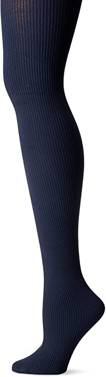 Womens Pin Ribbed Sweater Tights