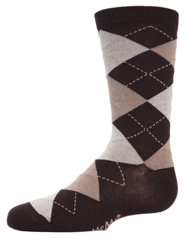 Classic Argyle Boys Crew Socks