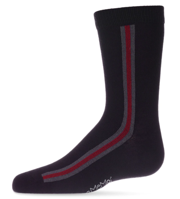 Boys Side Stripe Crew Socks