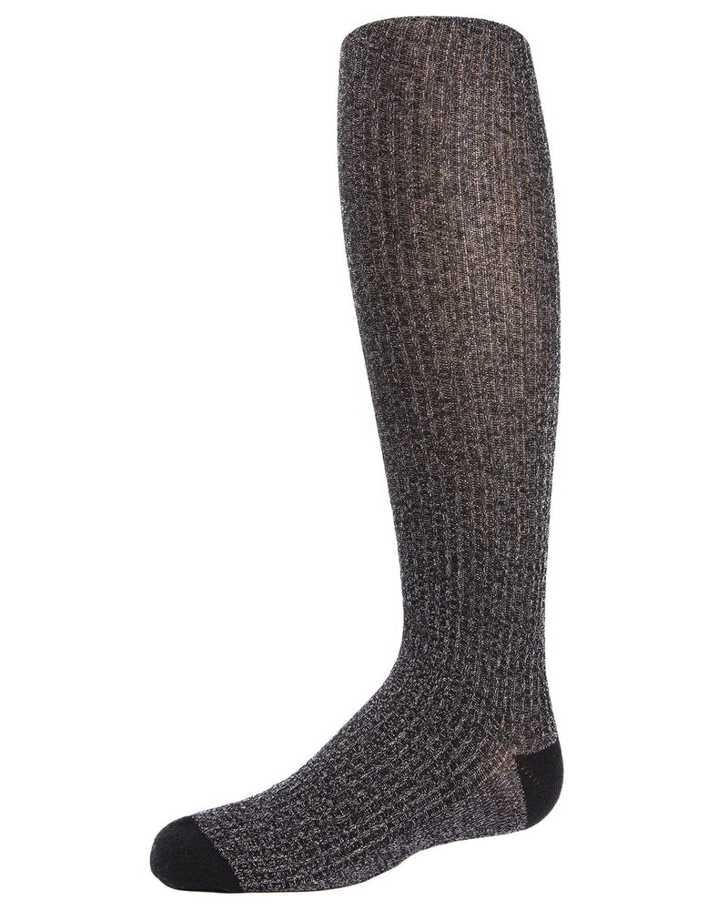 Girls Ribbed Shimmer Cotton Tights