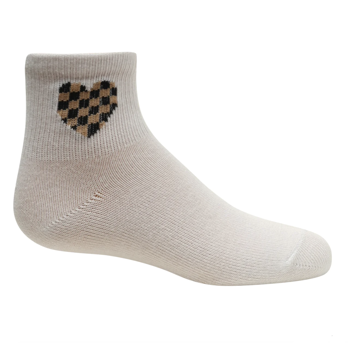 Zubii Girls Checkered Heart Ankle Socks