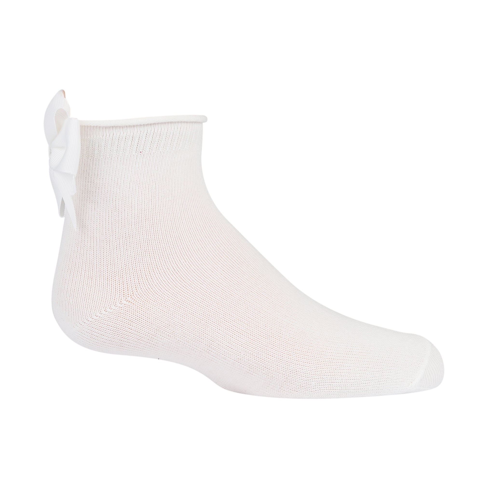 Girls Rollover Grosgrain (Ribbon) Ankle Socks