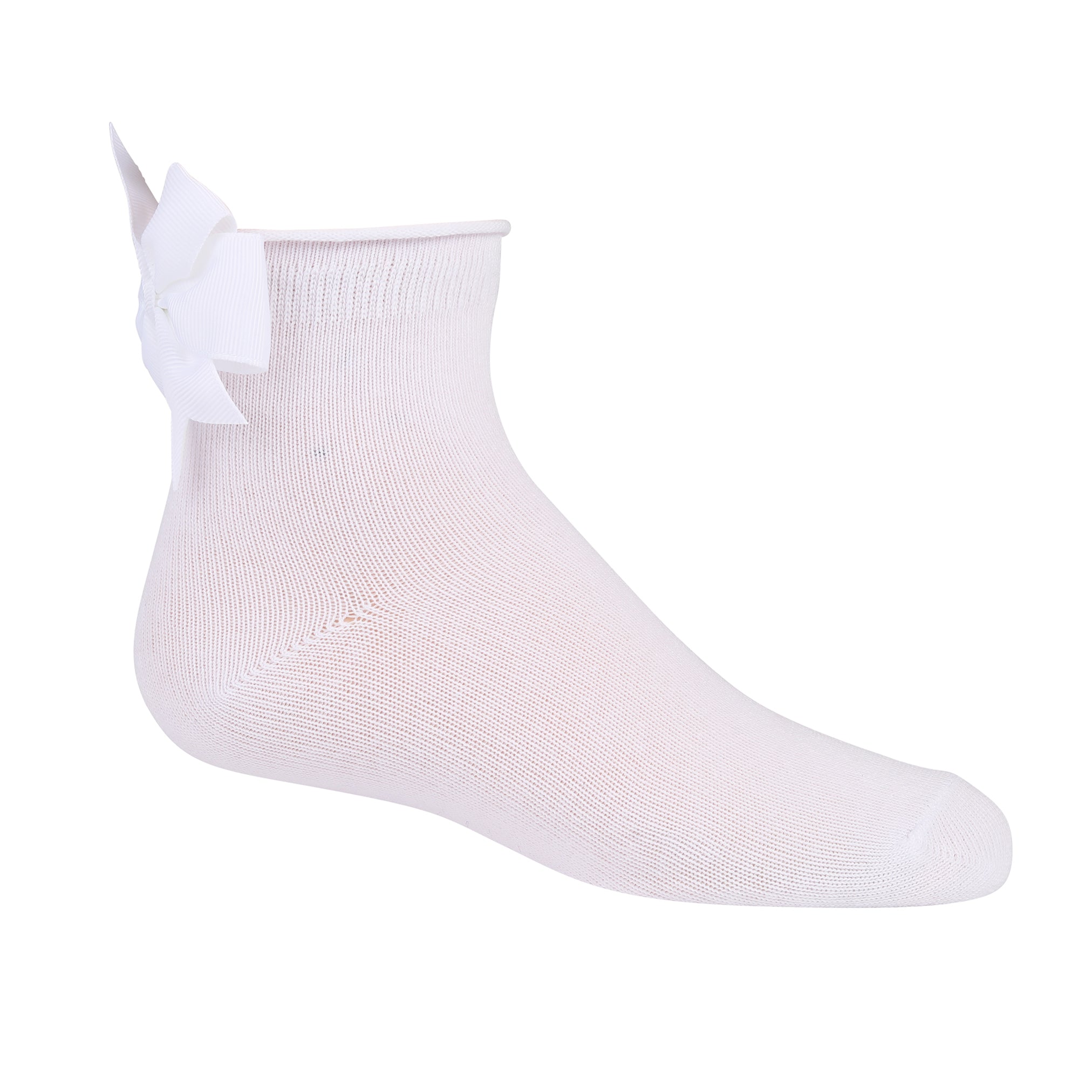Girls Rollover Grosgrain (Ribbon) Ankle Socks