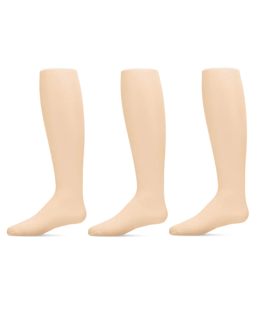 Memoi 3-Pack Girls Basic Sheer 30 Denier Pantyhose