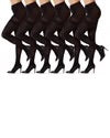 6 Pair Women's Opaque Super Control Top 60-Denier Tights

Melas
