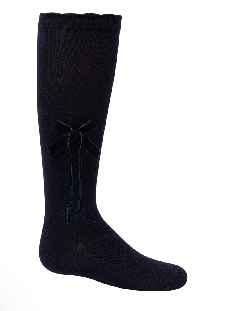 Thin Velvet Bow Knee