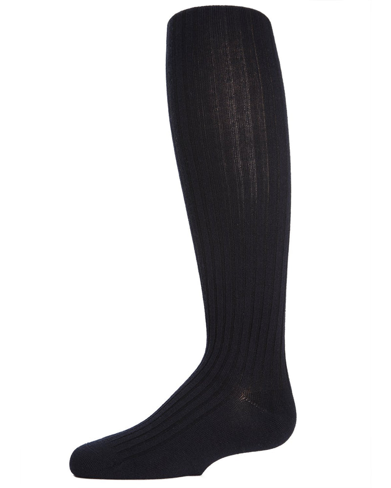 Girls Cotton Sweater Tights - Ribbed