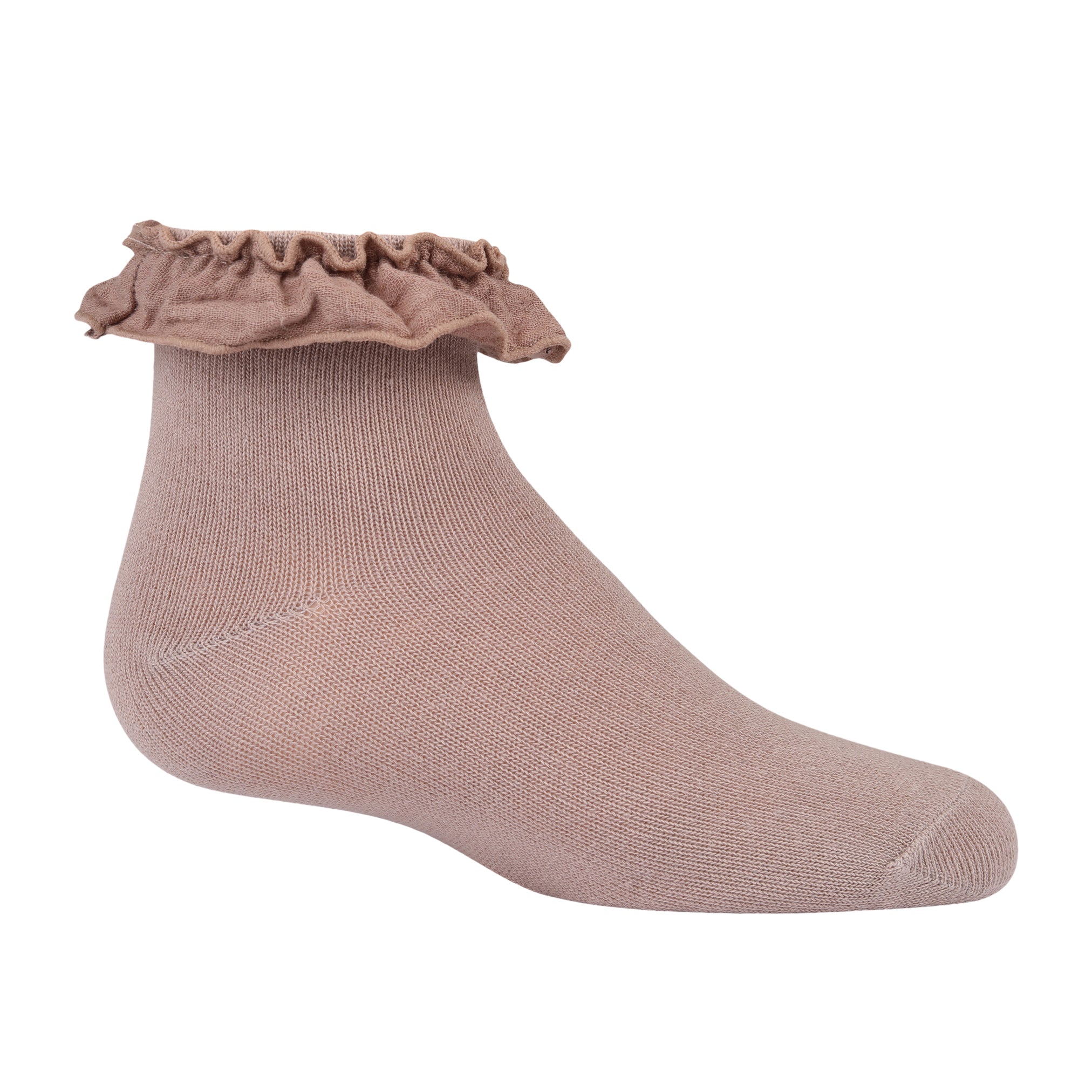 Infants Mini Gauze Ruffle Ankle Socks